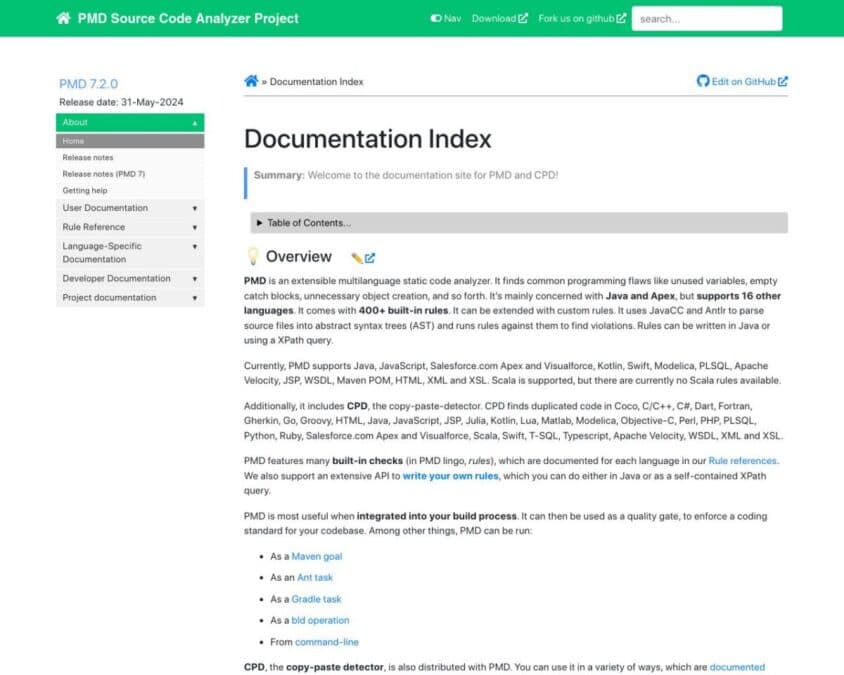 Apex PMD Product Page