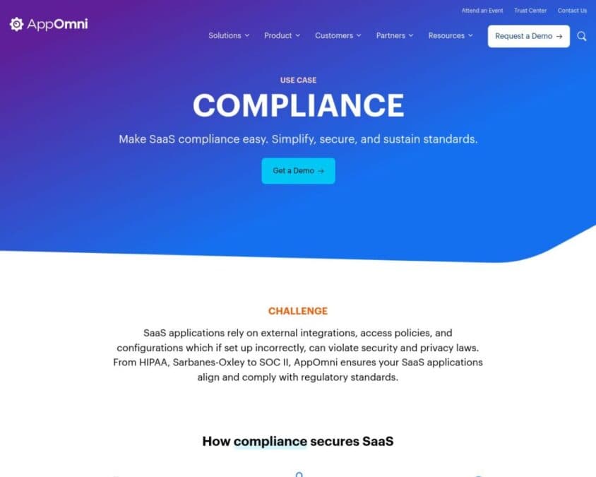 AppOmni Compliance Home Page