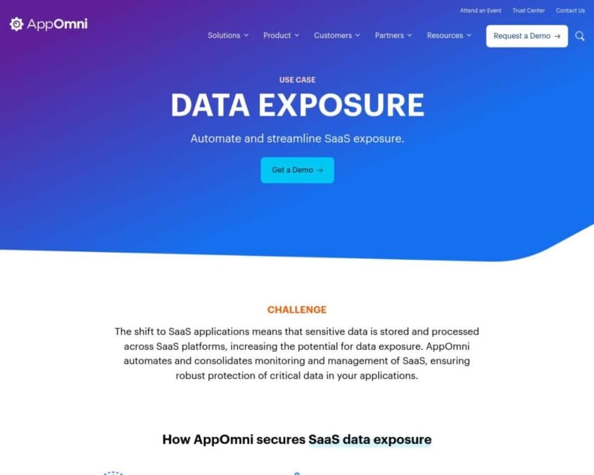 AppOmni Data Expose Home Page