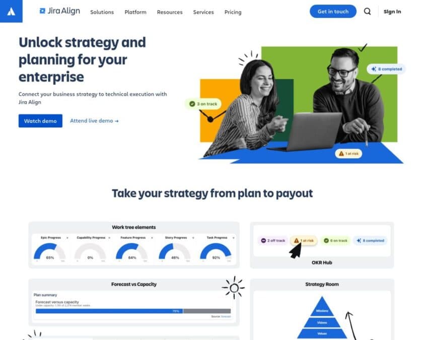 Jira Align Home Page