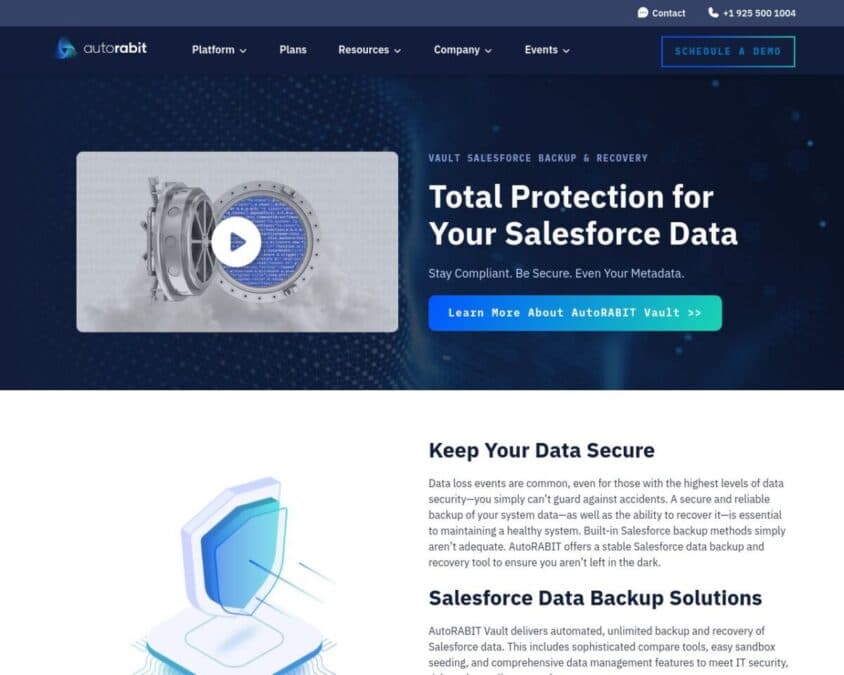 AutoRABIT Vault Home Page