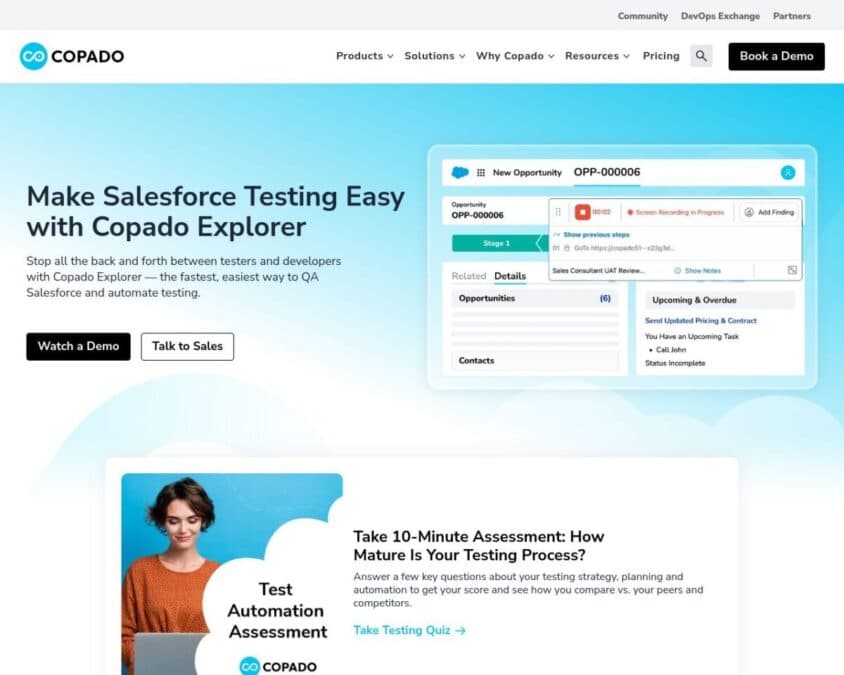 Copado Explorer Home Page