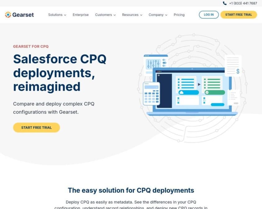 Gearset for CPQ Home Page