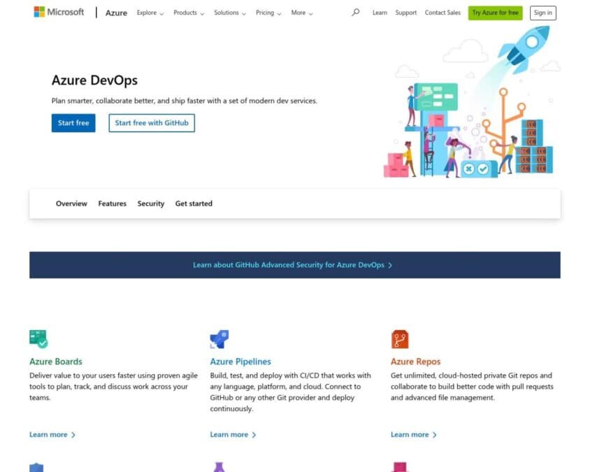 Azure Devops Home Page