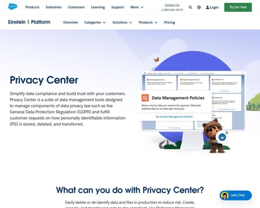 Salesforce Privacy Center Home Page