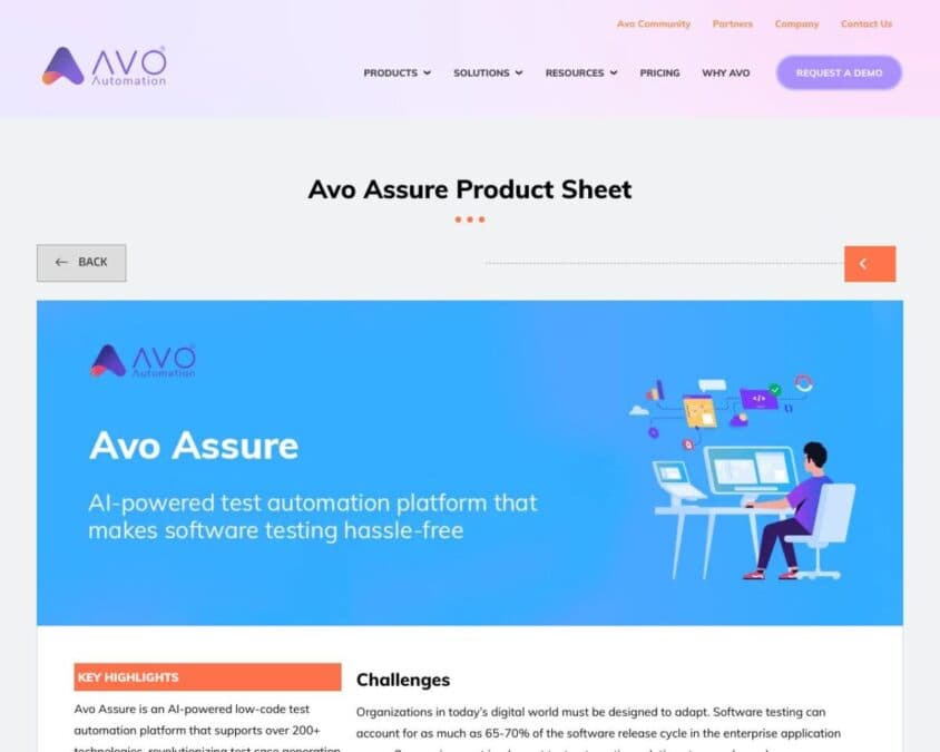 Avo Assure Product Sheet