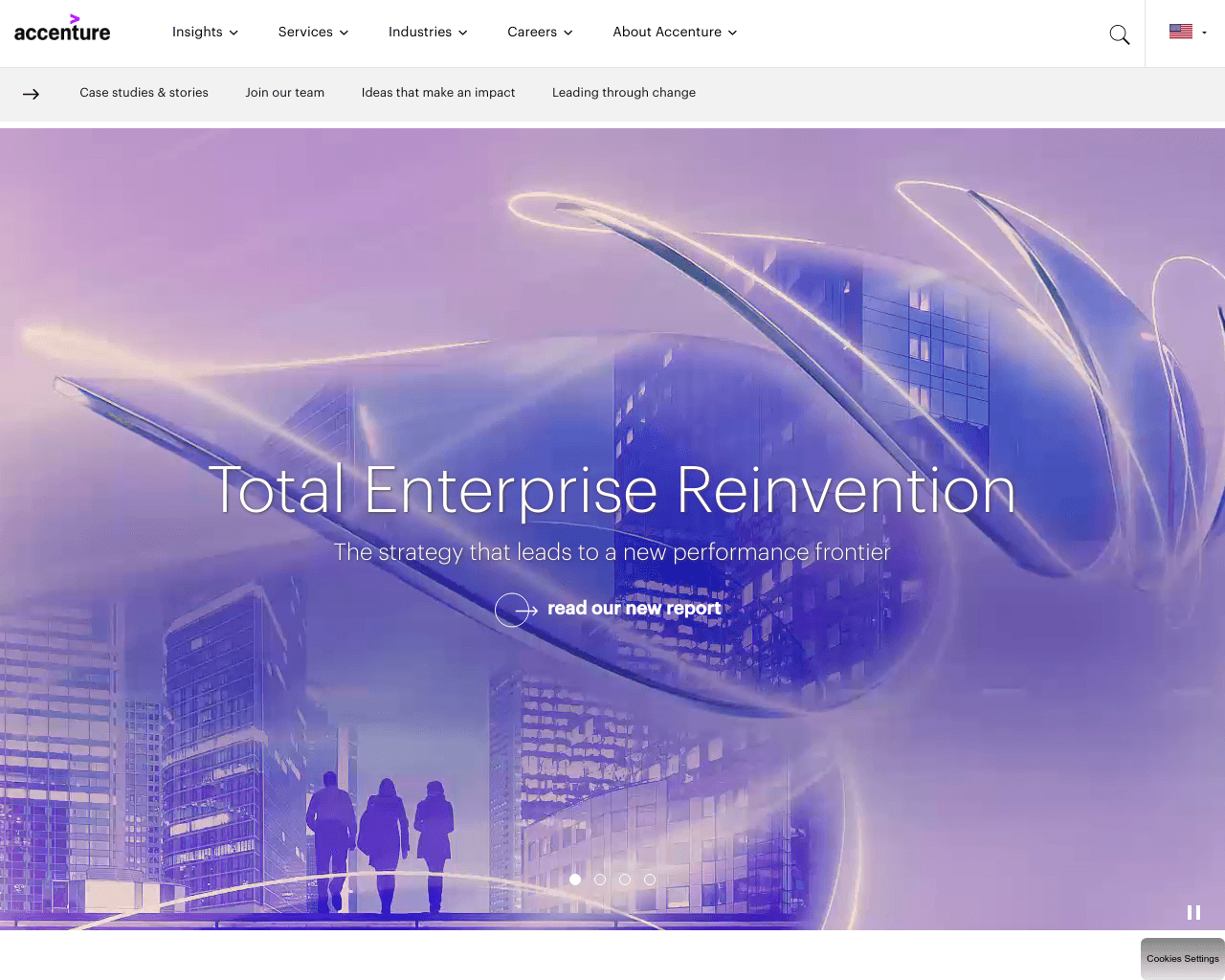 Accenture company homepage snapshot