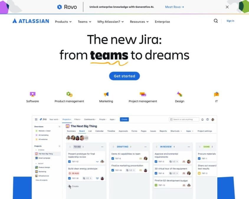 Atlassian company homepage snapshot