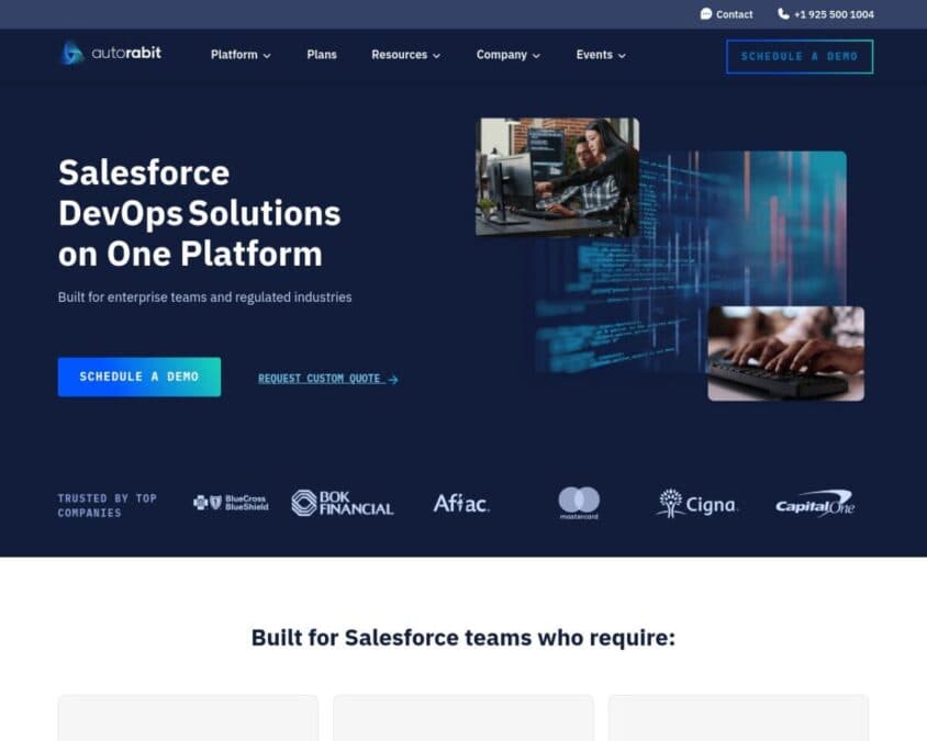 AutoRABIT company homepage snapshot