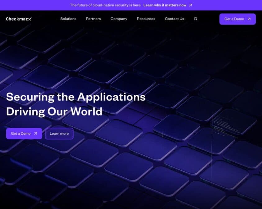 Checkmarx company homepage snapshot