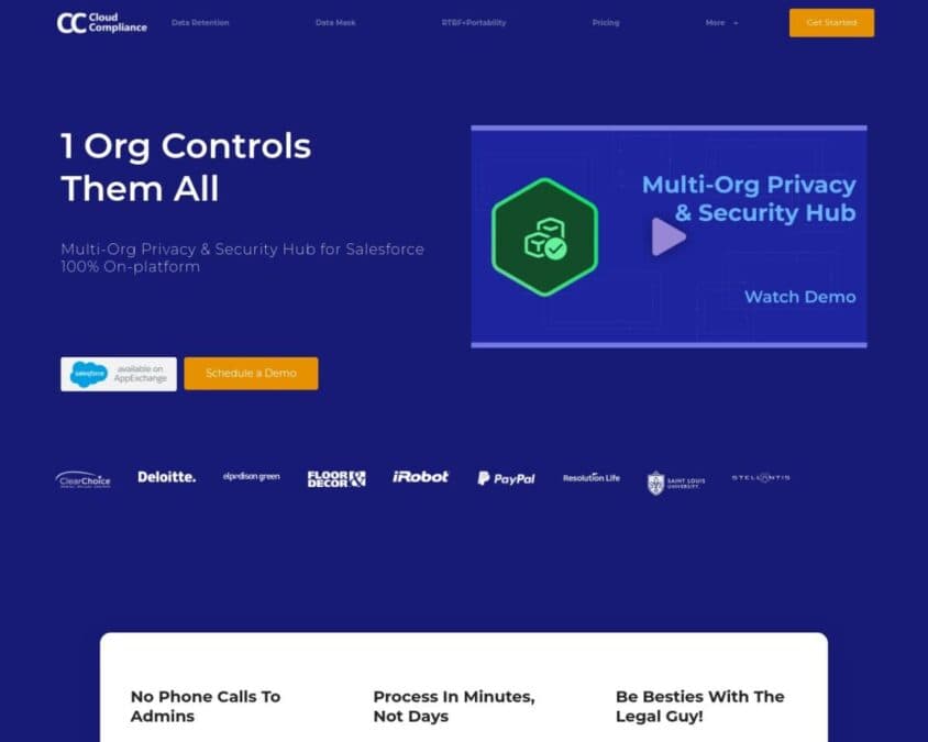 Cloud Compliance Multi-Org Privacy and Security Hub Home Page