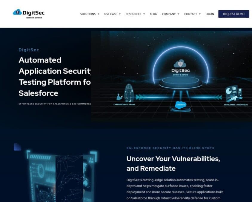 DigitSec company homepage snapshot