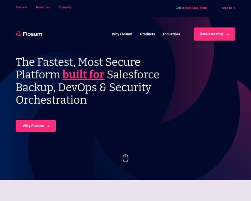 Flosum company homepage snapshot