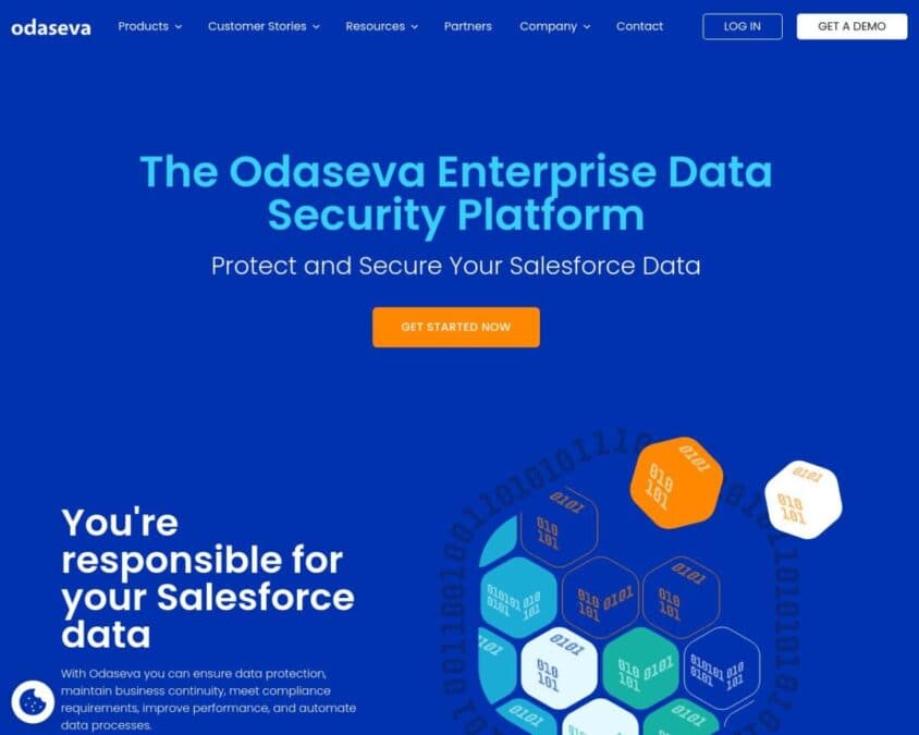 Odaseva company homepage snapshot