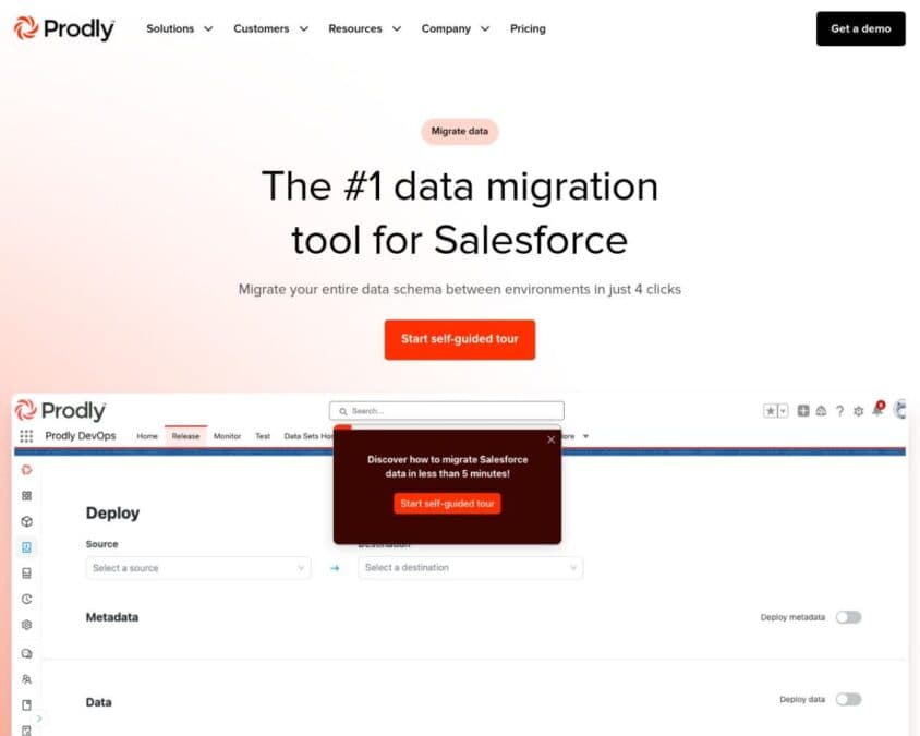 Prodly Migrate Data Home Page