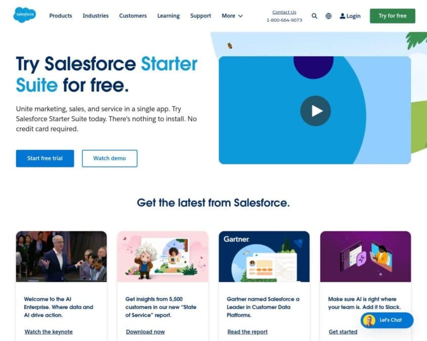 Salesforce company homepage snapshot